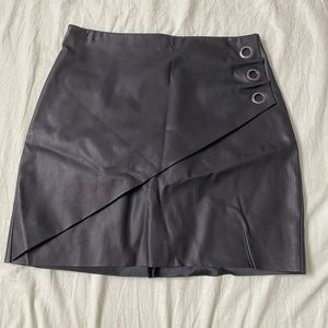 Express faux leather mini skirt